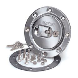 sparco fuel cap in aluminium c w lock key silver spa27004oa