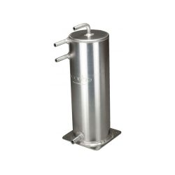 Base Mount 2Ltr Fuel Swirl Pot - Push on fittings - Silver