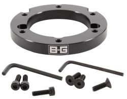 b g racing eccentric steering wheel spacer 15mm thick 10m offset 6 hole bg4913