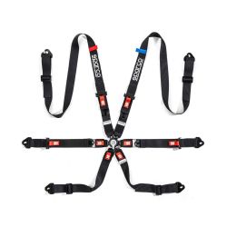 Steel 6 Point 3in. Saloon Harness - Red
