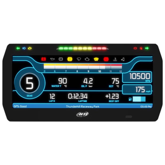 aim pdm tft display 10in road icons aimxc1d10000