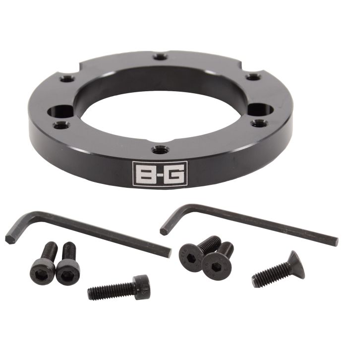 b g racing eccentric steering wheel spacer 15mm thick 10m offset 6 hole bg4913