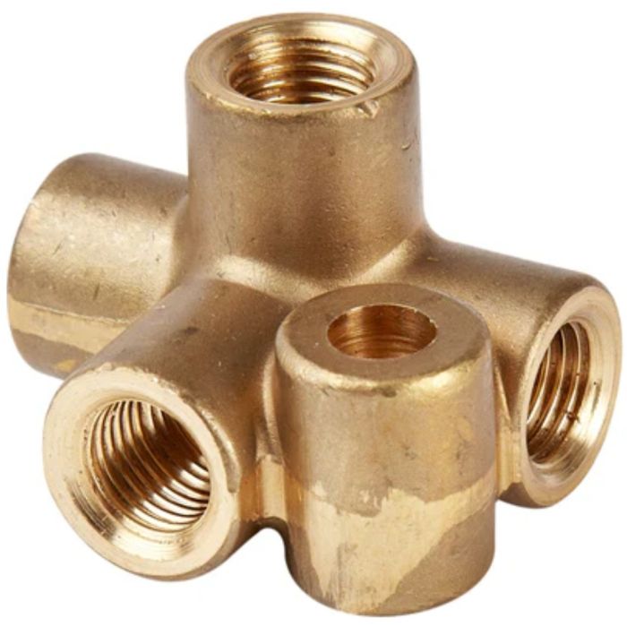Brass Union 4 way female M10 x 1mm