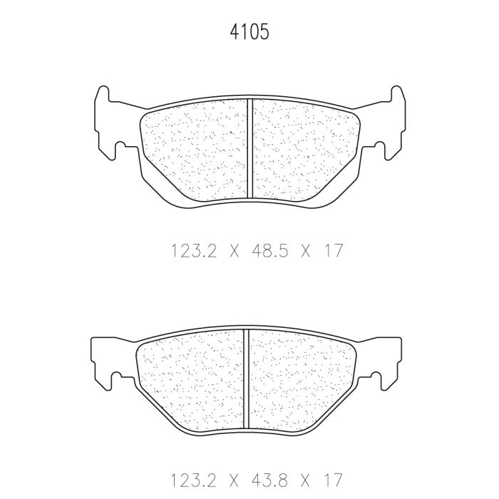 cl brakes 4105 brake pads clb4105_c