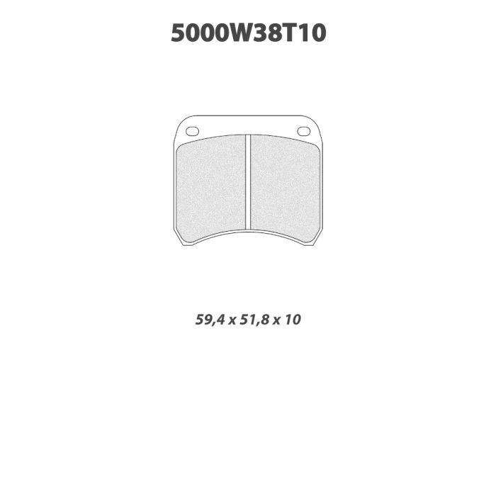 cl brakes 5000w38t10 brake pads clb5000w38t10_c