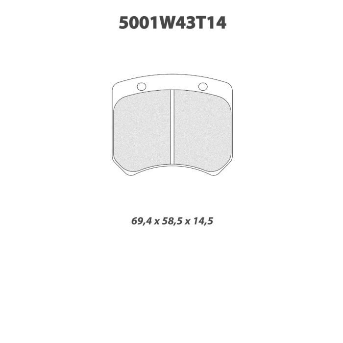 cl brakes 5001w43t14 brake pads clb5001w43t14_c