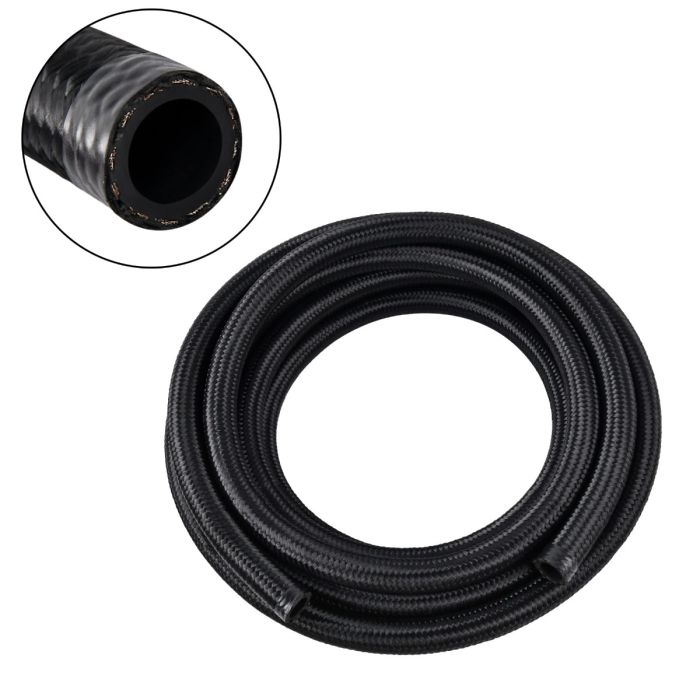 CPE Rubber Stainless Steel Braided Hose with Black Nylon outer Braid