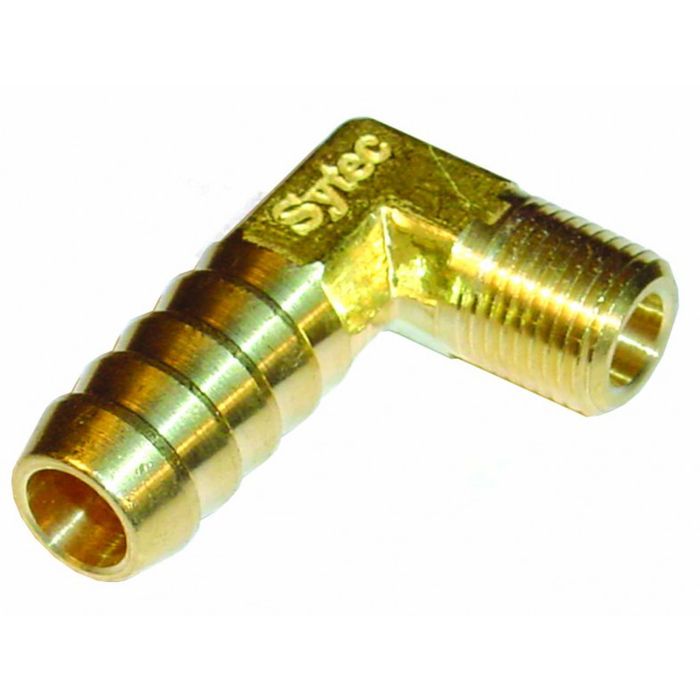 sytec fuel pump 90 degree brass union fitting 90 degree 1 8 nptf 10mm sytfpa9002
