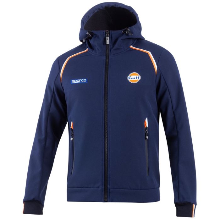 Gulf Racing SL Hooded Softshell Jacket - Navy Blue 