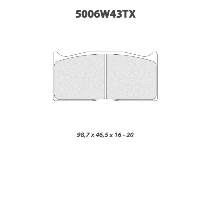cl brakes 5006w43t16 brake pads clb5006w43t16_c