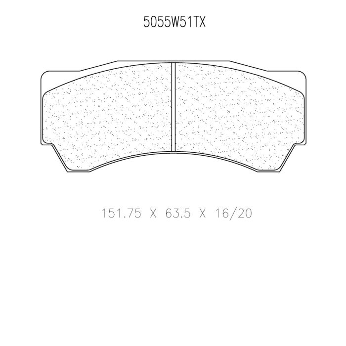 cl brakes 5055w51t20 brake pads clb5055w51t20_c