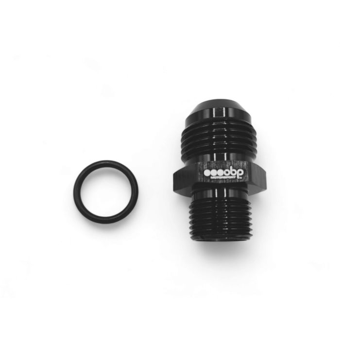 Metric ORB to AN/JIC Adaptor - Black Aluminium