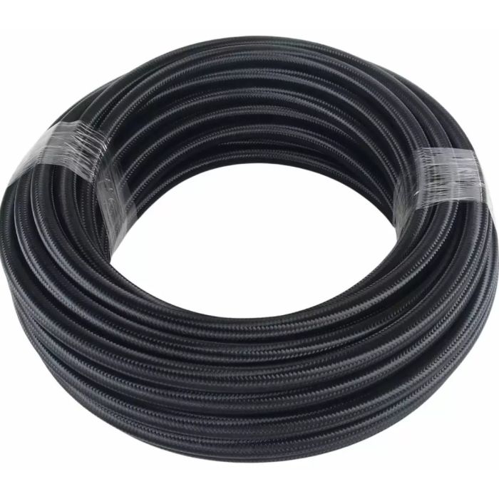PTFE Lined Braided Hose - AN4 - Black (Per Mtr)