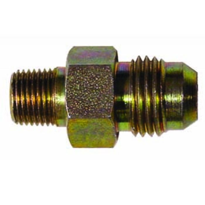 sytec steel straight union fuel fitting 1 4 npt jic8 sytsa06