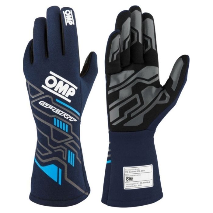 SPORT GLOVES NAVY BLUE CYAN