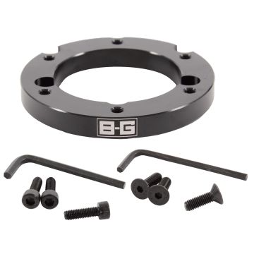 b g racing eccentric steering wheel spacer 15mm thick 10m offset 6 hole bg4913