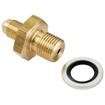 Brass Adaptor 1/2in x 20unf to 3/8 x 24 unf male