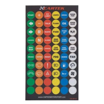 Multi-Coloured Sticker Sheet For Wireless Control System