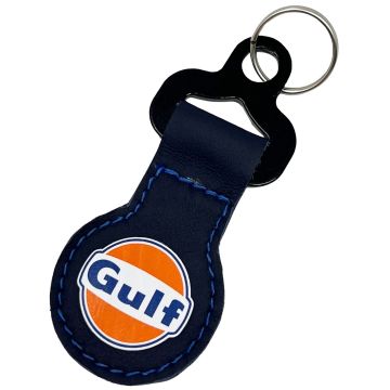 Gulf Racing Synthetic Leather Keychain - Blue