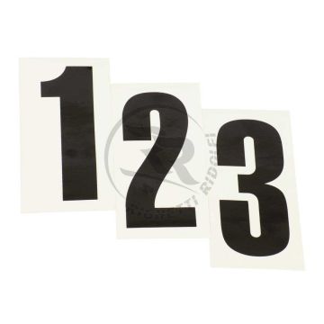 Number Stickers - Black on Transparent Background
