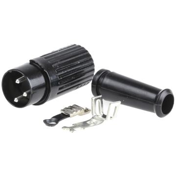 3 Pin DIN Male Plug - Push Lock