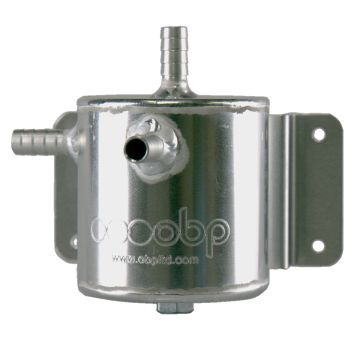 0.5 Litre Round Bulk Head Mount Catch Tank - 13mm Inlet - Silver