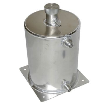 obp motorsport 1 gallon dry sump oil tank d 190mm x h 210mm 2 x jic 12 1 x 10mm breather 40mm screw cap filler obpds01