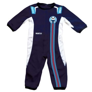 Stripes Design Babygrow - Navy Blue -