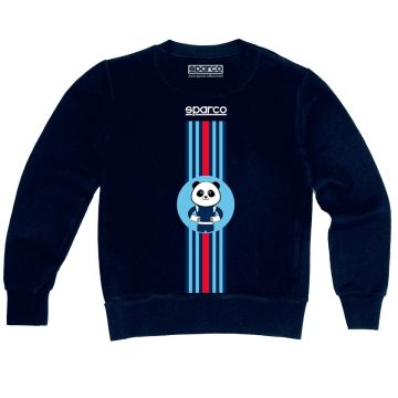 Stripes Design Hoodie - Navy Blue